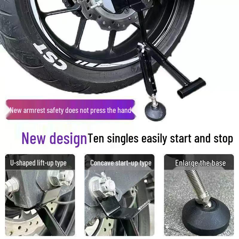 Folding Portable Motorcycle Wheel Lift Stand for Repair & Maintenance