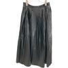 MM6 M60268 MM002 Black Faux Leather Pleated Skirt Skirt 16 blackUsed