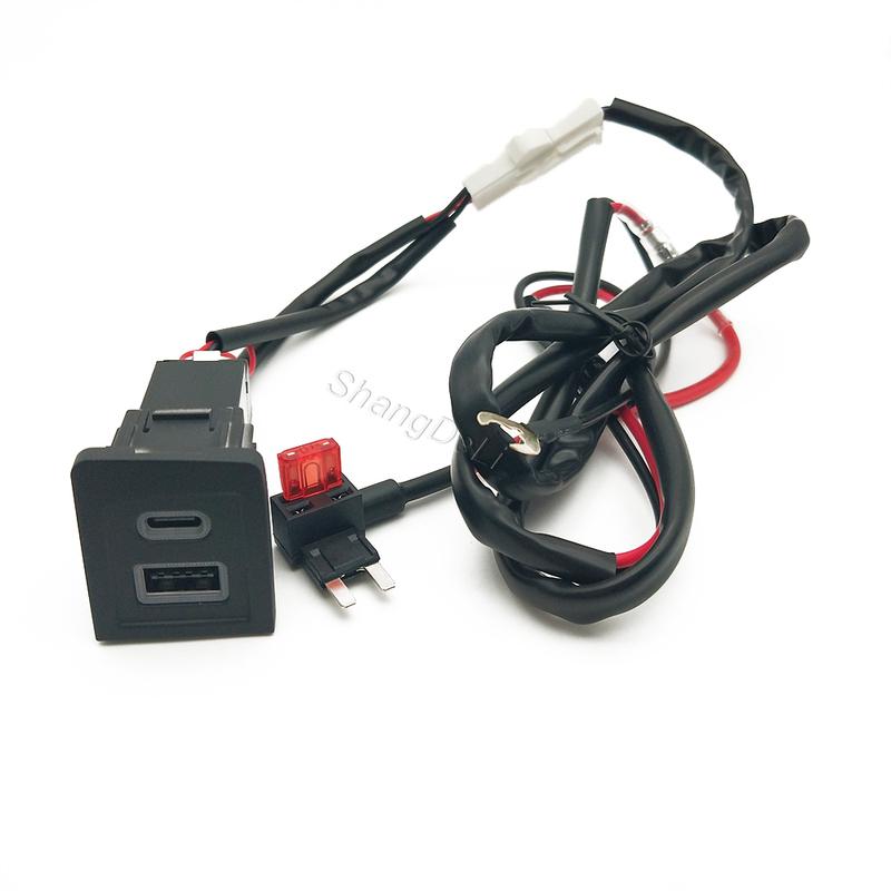 Car Charger Phone Charge USB Port Charger PD QC3.0 Car Charger Outlet Adapter Fit For Volkswagen Multivan T5 2003-2009