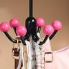 Clothes Hooks with 6 Claws Strong Load-bearing 360-Degree Rotatable Easy to Install Underwear Bags Hanger Closet Organizer