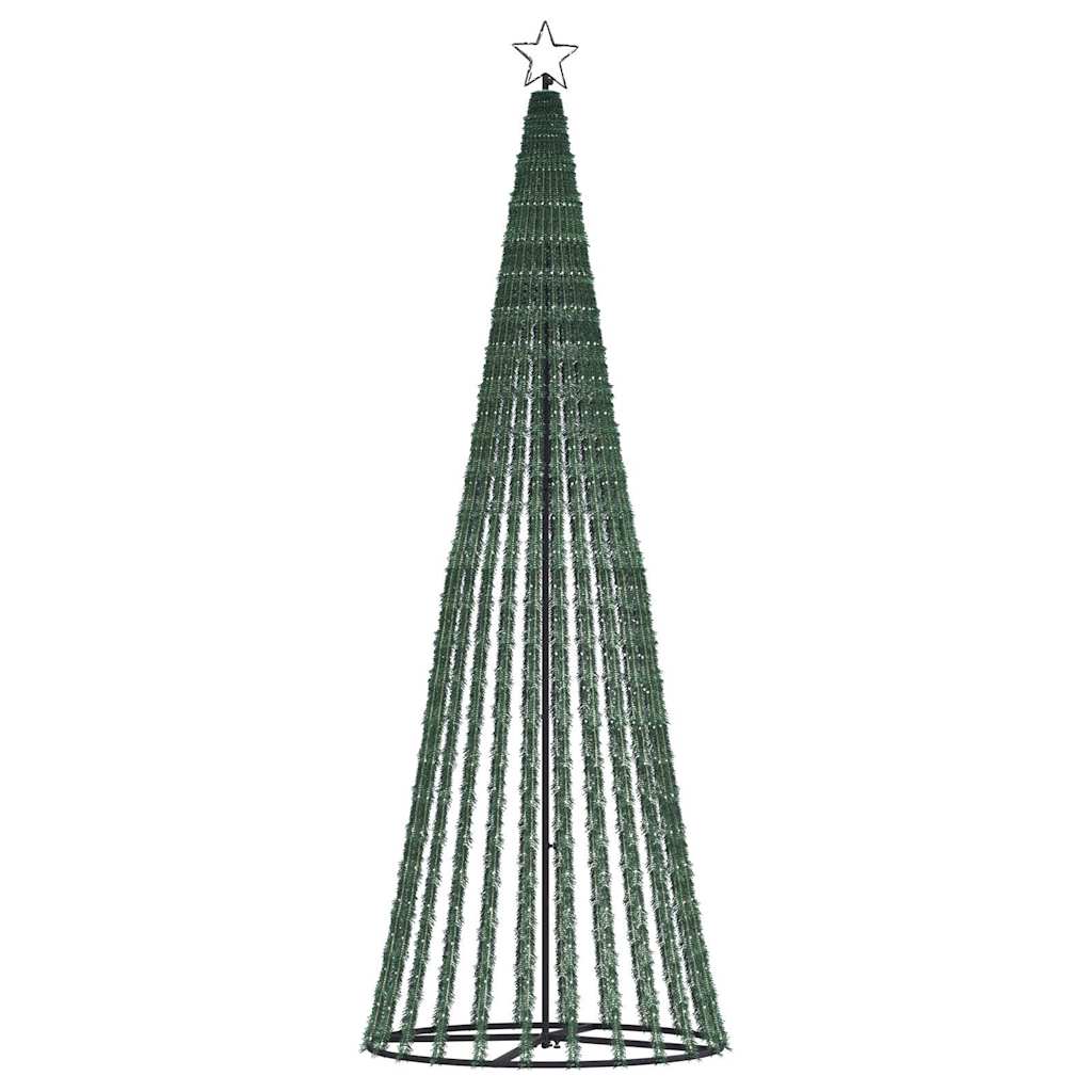 Vidaxl Conical Christmas Tree With Lights, 475 Cool White LEDs, 247 Cm