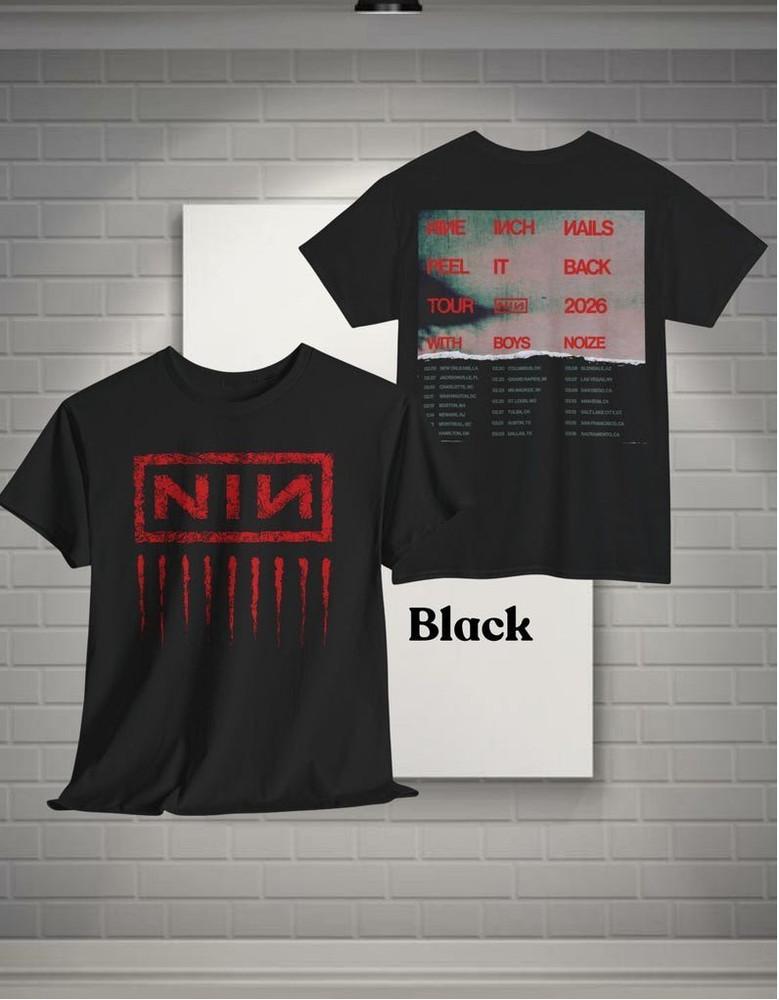 

Apparel Concert Tour 2026 Nine Inch Nails Merch amp Gift Fans NIN Tshirt Hot Unisex T-Shirt L