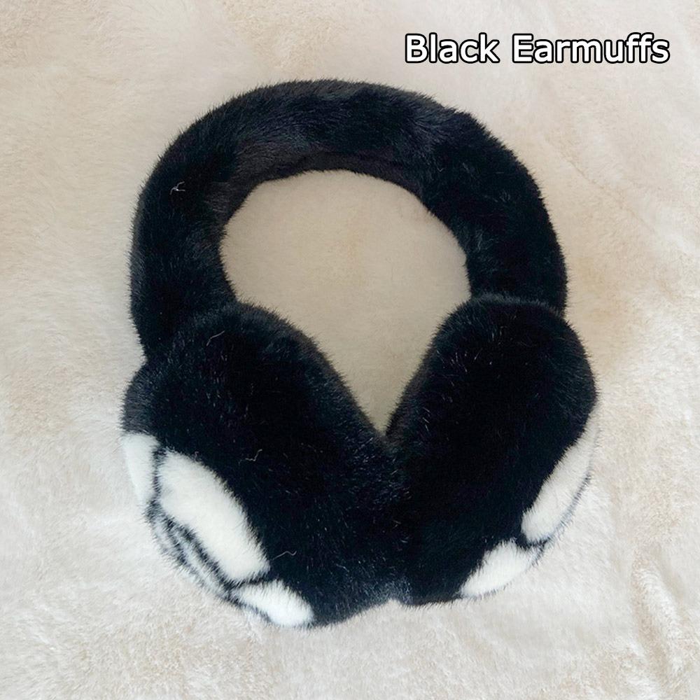 Camellia Warm Earmuffs Collar Shawl Neck Warmer Plush Fur Scarf New Ear Cover  Women