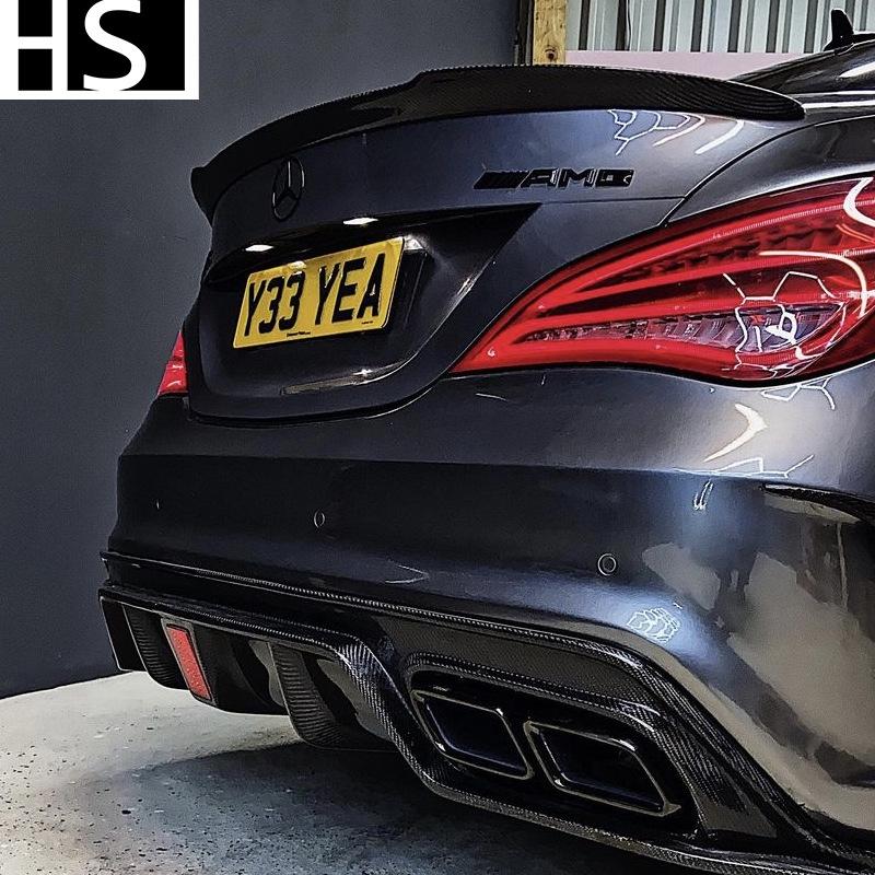 FD Style Carbon Fiber Rear Wing Spoiler for 2014-2020 Mercedes-Benz CLA W117