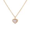 Stylish Heart-Shaped Titanium Steel Shell Necklace for Women - Trendy Collarbone Chain Accessory