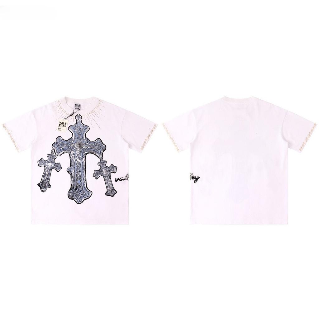 BeatStreet New Summer Streetwear Hot Drill American Trend Short Sleeves T-shirt Loose Men Women Cotton Hip Hop Tops Tees with Tags T Shirt