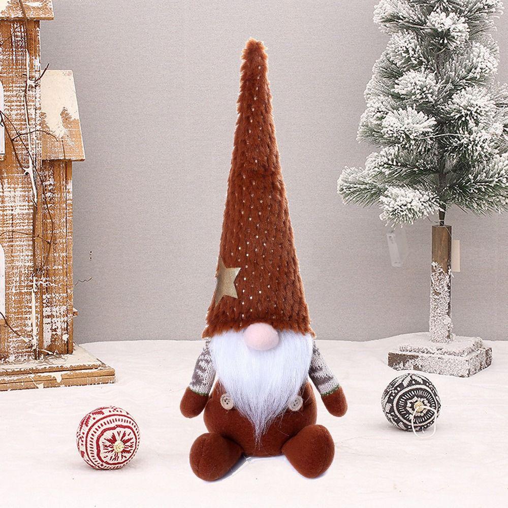 Handmade Plush Knitted Doll Cute Faceless Doll Crafts Christmas Toy  Photo Props