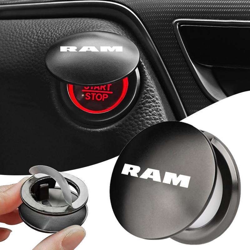 Car Engine Start Stop Button Cover Switch Ignition Ring Decor Car Sticker For Dodge RAM Durango 1500 Charger Caliber Demon Nitro