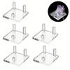 10pcs Clear Acrylic Display Stands Clear Mineral Holders Square Display Easel Stands for Photo Coral Rock Mineral Collectibles