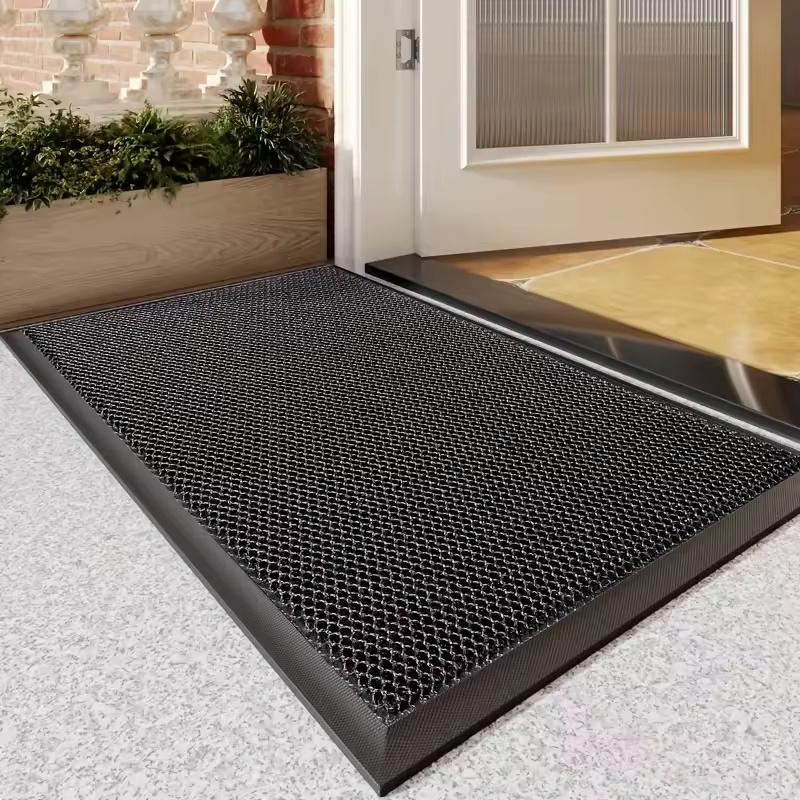 Entrance Door Mat Front Door Rug Non-Slip Water-Resistant Elastic Mesh Welcome Mat Indoor Outdoor Floor Mat