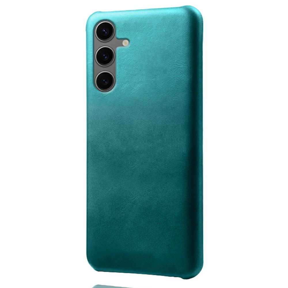 For Samsung Galaxy S24 FE 5G Case Calf Texture PU Leather Hard PC Protective Phone Cover