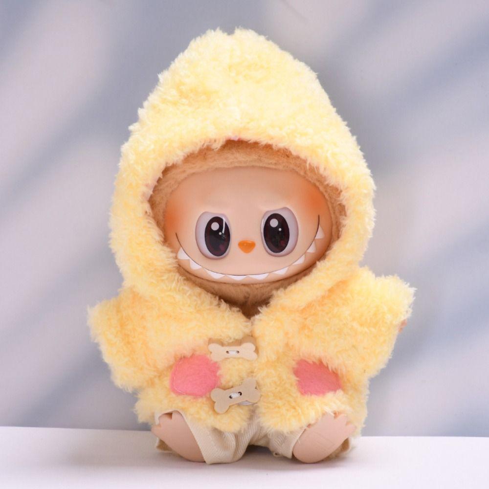 

Two-piece Set Labubu Time Doll s Clothes 17cm Plush Dolls Clothes Cotton Doll Accessories рожевий
