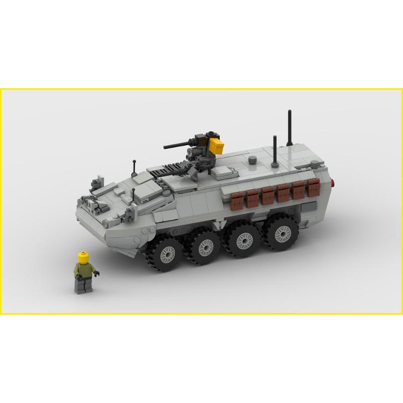 Platinum Brick BOBlock Stryker Armored Personnel Carrier | 1:34 Scale Model (MOC-55190-1M1126)