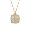 Women's Elegant European & American Style Zirconia Rotatable Square Diamond Necklace, Trendy Fashionable Collarbone Chain.