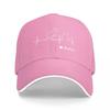 New Australia Kangaroo Heartbeat Design Baseball Cap Black with White Trim and Iconic Wildlife Pattern for Unisex and Women