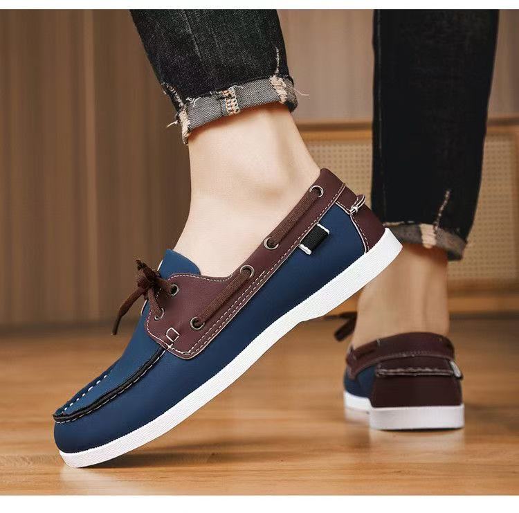 Men'S Soft Soled Soft Top Lightweight Board Shoes, Low Cut Lace Up Casual Shoes, Men'S Shoes, Driving Shoes, Comfortable Shoes