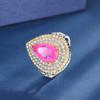 Jewelry Copper Bottom Gold-Plated Wind Simulation Color Treasure Color Separation Electroplating Pendant Set