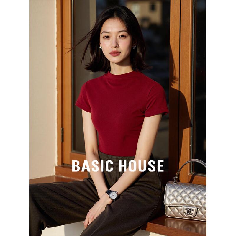 Basic House Women s Wool Blend Crew Neck T-Shirt 2XL