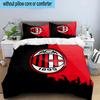 3pcs Milan Football Club Printed Bedding Set Duvet Cover Closure Includes 1 Duvet Cover & 2 Pillowcases Bedding Sets Home Decor Gifts