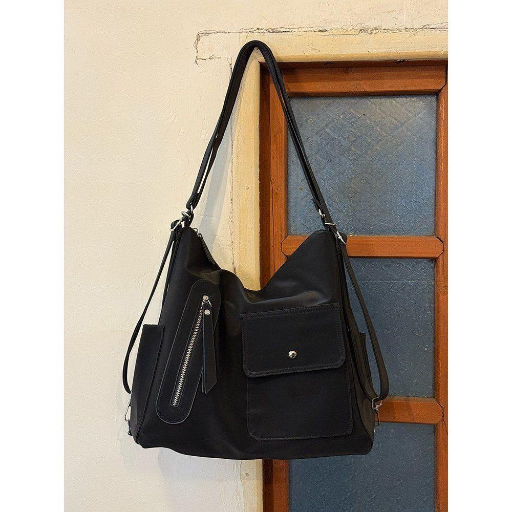 

Large-capacity Tote Bag - Retro and Versatile Single-shoulder Crossbody Bag for Daily Use, Double-shoulder Bag чорний