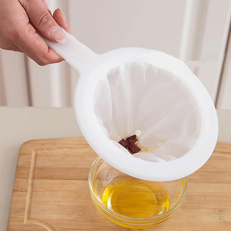 100/120/200/300/400 Mesh Washable Nylon Ultra Fine Filter Mesh Strainer Spoon Sieve Soy Milk Juice Coffee Tea Filter