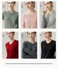 Women's 100% Cashmere V-Neck Knit Sweater - Warm, Loose, Long Sleeve Pullover for Autumn/Winter