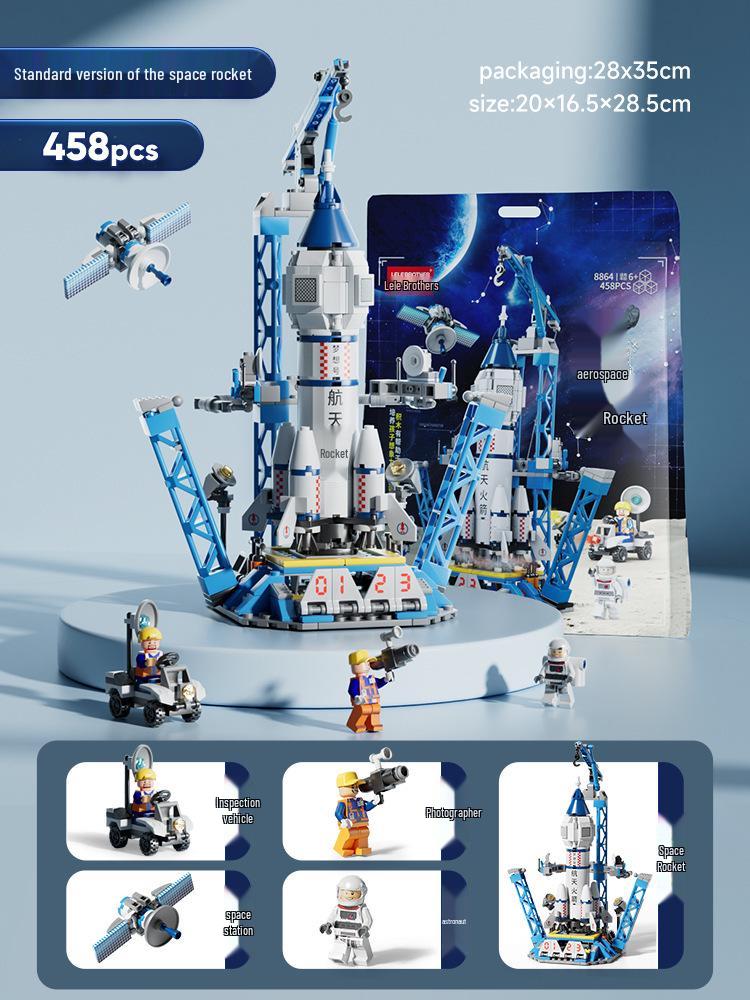 Compatible Space Shuttle Rocket Carrier Building Blocks - Educational Toy for Boys, Ideal Birthday Gift