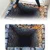3D Flat Optical Illusion Doormat Non-slip Bedroom Door Rug Creativity Bathroom Carpet  Home Decor