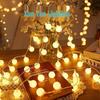 LED Frosted White Outdoor Ball String Lights, New Year & Christmas Decoration, CE & ROHS Certified