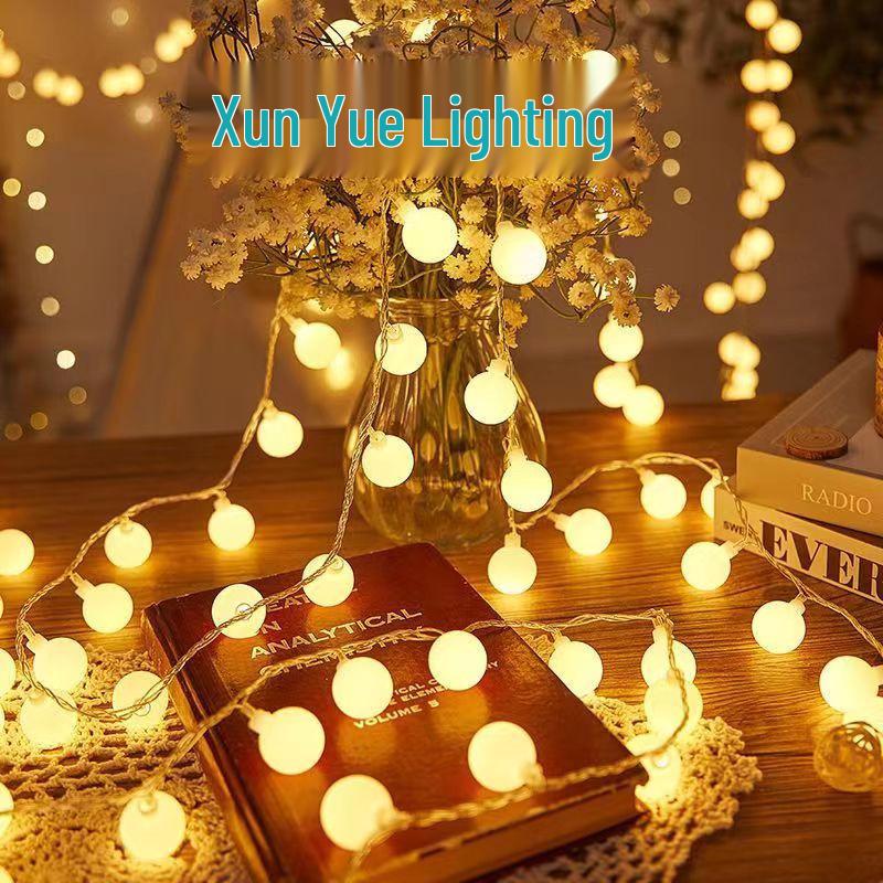 LED Frosted White Outdoor Ball String Lights, New Year & Christmas Decoration, CE & ROHS Certified