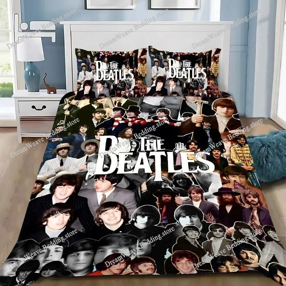 Rock Band The Fab Four Bedding Sets,Rock Band Mop-tops Printed Futon Cover Those Lads From Liverpool Duvet Cover for Teenagers