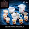 Premium Glazed Jade Porcelain Kung Fu Tea Set - 11 Piece Gift Set