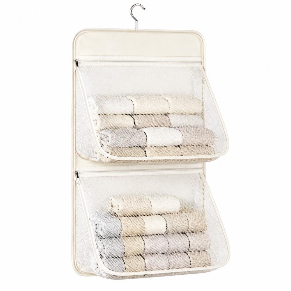 Breathable Hanging Closet Organizer Large Capacity Mesh Storage Bag  Student Dormitories