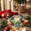 22cm Candle Decoration Cute Mini Wreath Home Decor Simulated Berries Multifunctional Christmas Decor Elegant Christmas