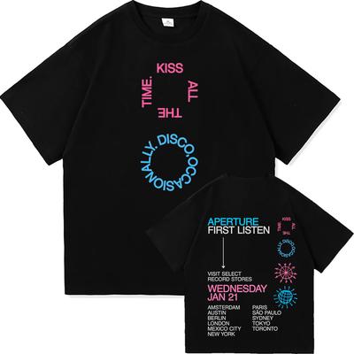 Küss Mich Immer. Disco Gelegentlich Album T-Shirts Unisex Kleidung Harajuku Unisex Hochwertige Baumwoll Tops Lustige Grafik T-Shirts