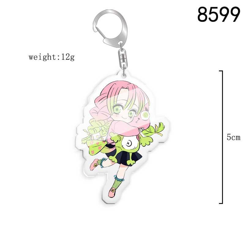 No Kimetsu Yaiba Tanjiro Nezuko Zenitsu Love Pillar Hashira Acrylic Keychain Anime Keychain Accessories For Kids Adults Children's Birthday Gift