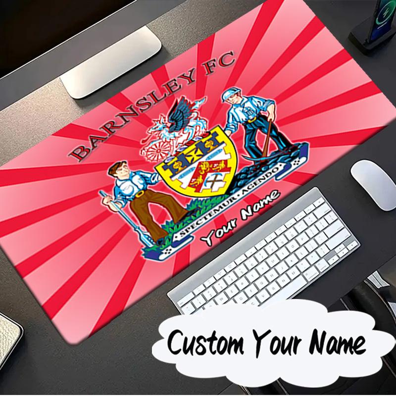Custom Name Mouse Pad Barnsley Crest Design Mouse Pad, Gaming Mouse Pad, Keyboard Pad, Desk Decor for Computer Notebook Fan Birthday Gift