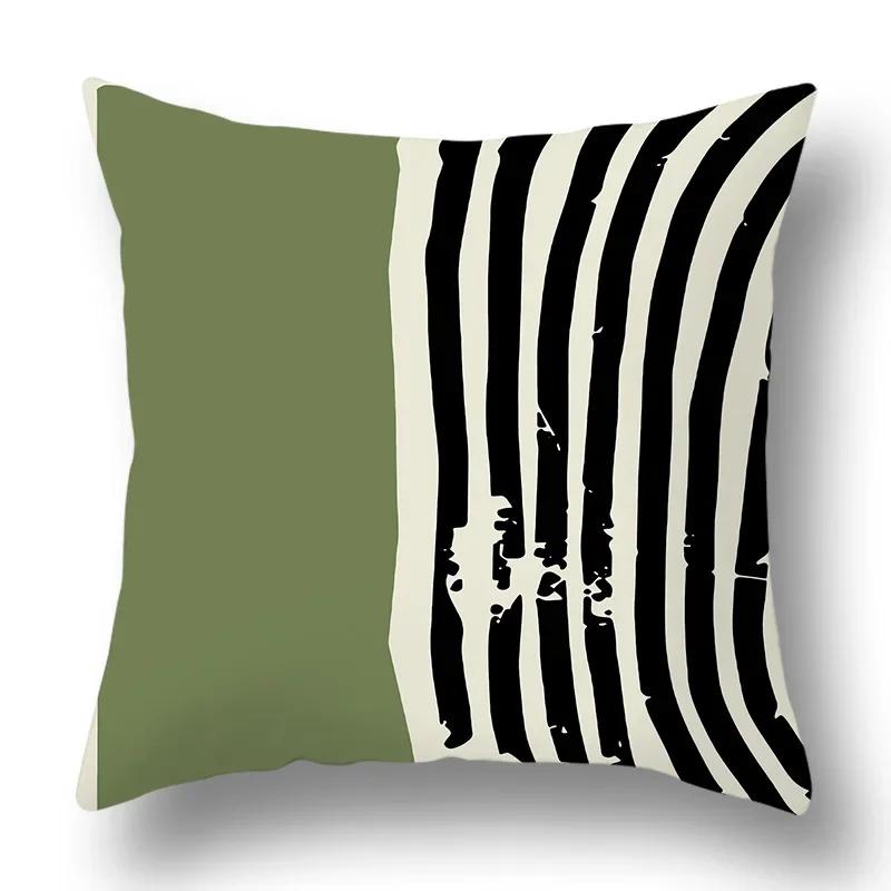 Green Plant Sofa Cushions Comfortable Pillow Office Cushion Cover Living Room Home Decor Modern Print Pillowcase