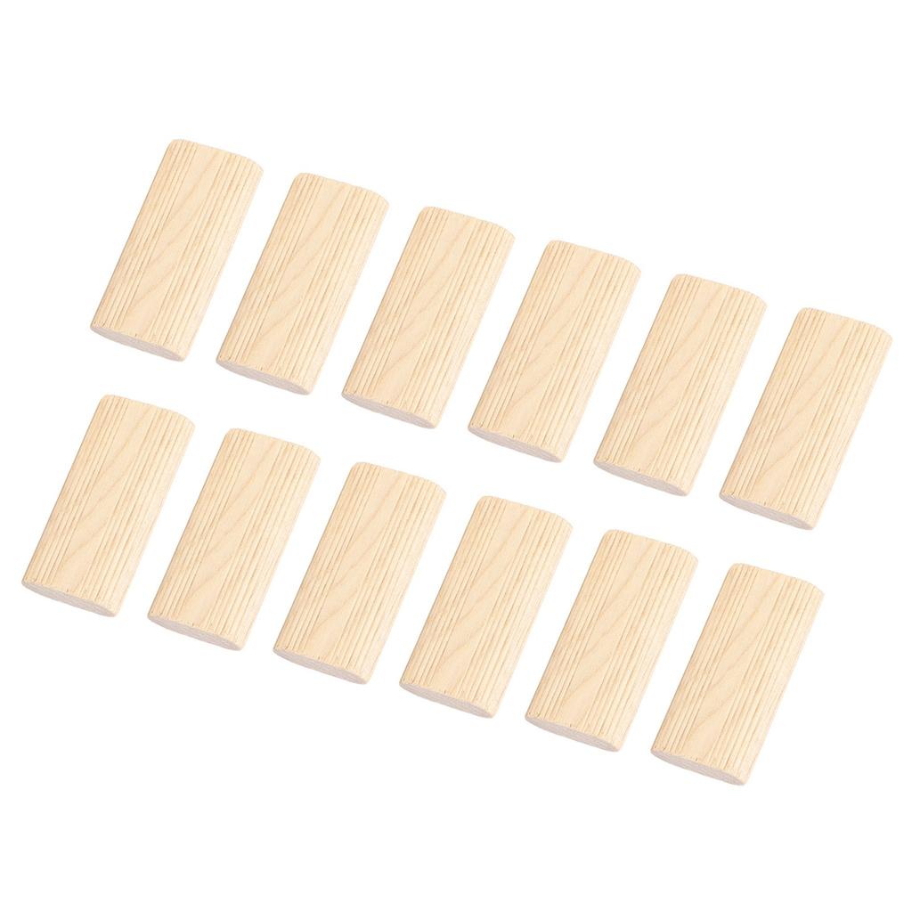 50 Pcs Wood Dowel 10x50mm Solid Beech Wood Tenon Insertion Block for Woodworking Furniture Splicing