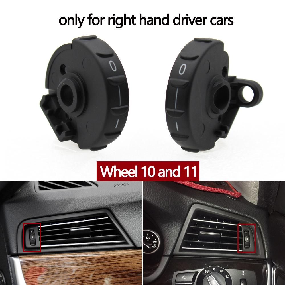 Car Front Rear Dashboard AC Conditioner Roll Air Vent Rolling Wheel Replace For BMW 5 Series F10 F11 520i 525i 528i 530i 535i