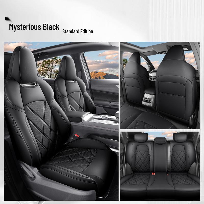 Qiyuan A05 Universal Leather Car Seat Cushion Cover - Five-Seat, All-Season