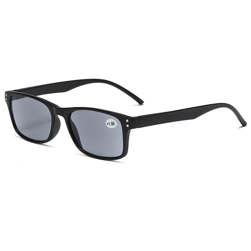 Fashion Trend Reading Sunglasses Classic Square Frame Gray Lens Long Vision Sunglasses Neutral Outdoor UV Protection Glasses