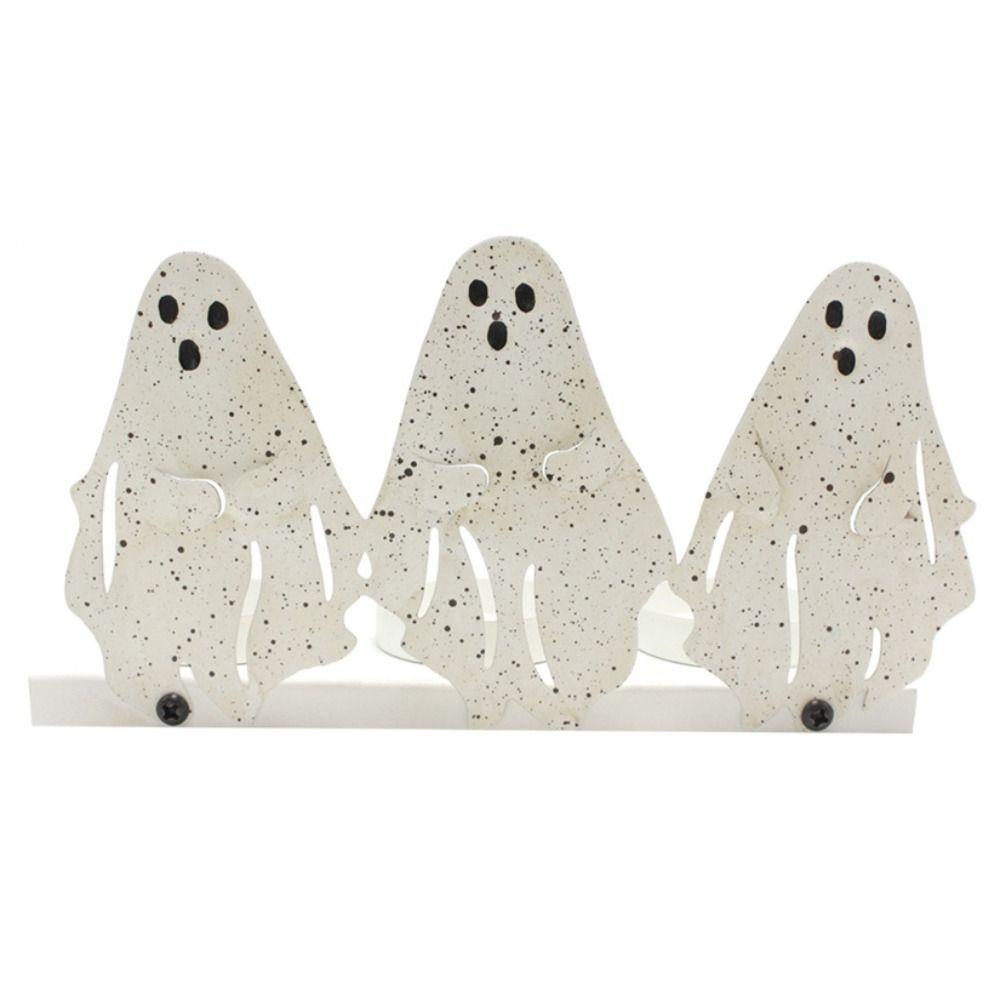 Portable Halloween Candle Holder Funny Halloween Ornament Party Decor Ghost Candle Stand Garden