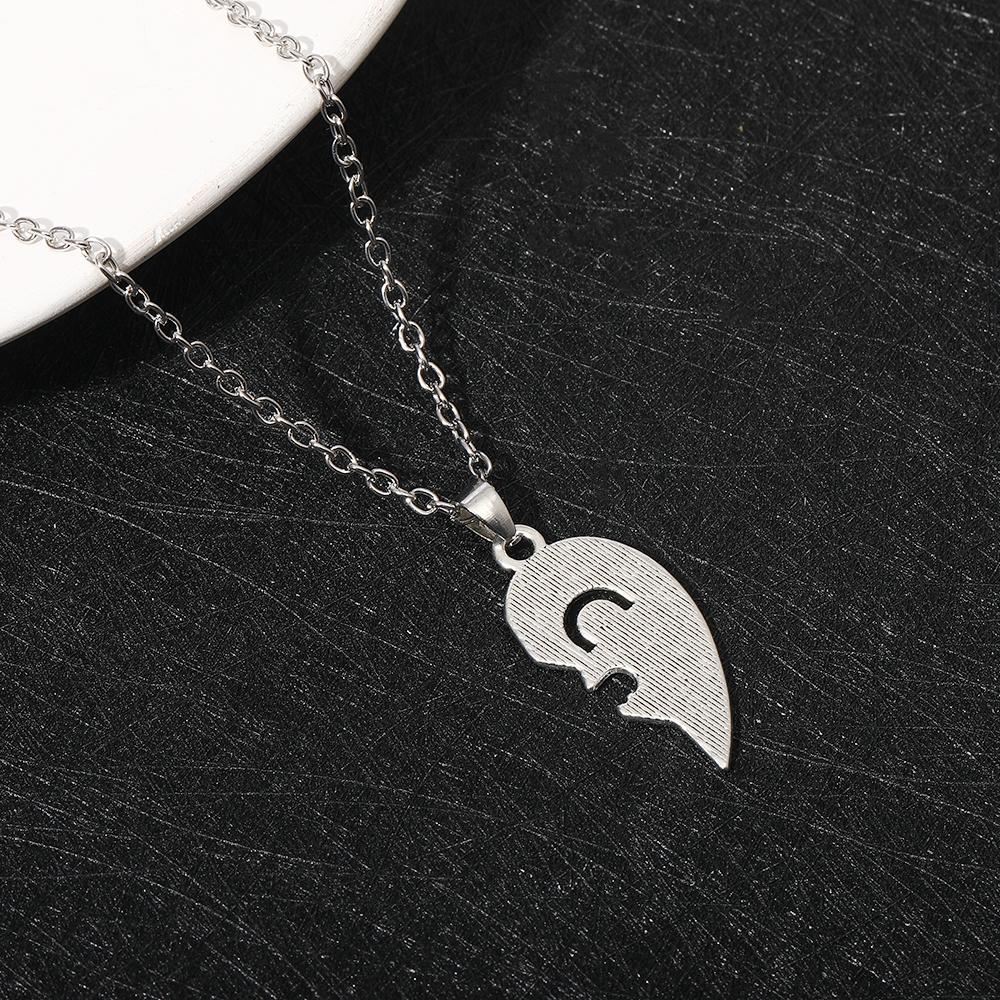 2 Pcs I Love You Heart Pendant Necklace Set Lock And Key Choker Chain For Couple Lovers Romantic Jewelry Valentine's Day Gift