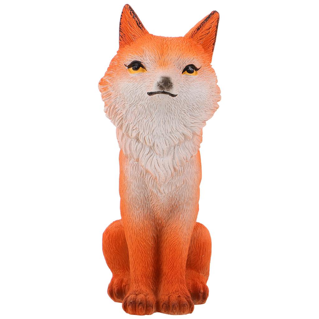 Mini Resin Fox Statue for Outdoor Micro Landscape Decor - Small Lifelike Animal Ornament for Garden Patio Bonsai Plant Pot Fairy