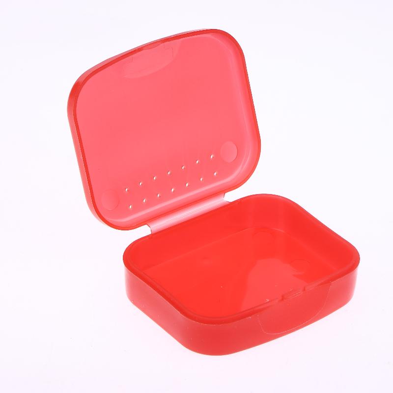 Denture Storage Box Dental Retainer Orthodontic Mouth Guard Container Plastic Oral Hygiene Supplies Tray Dental Appliance Case