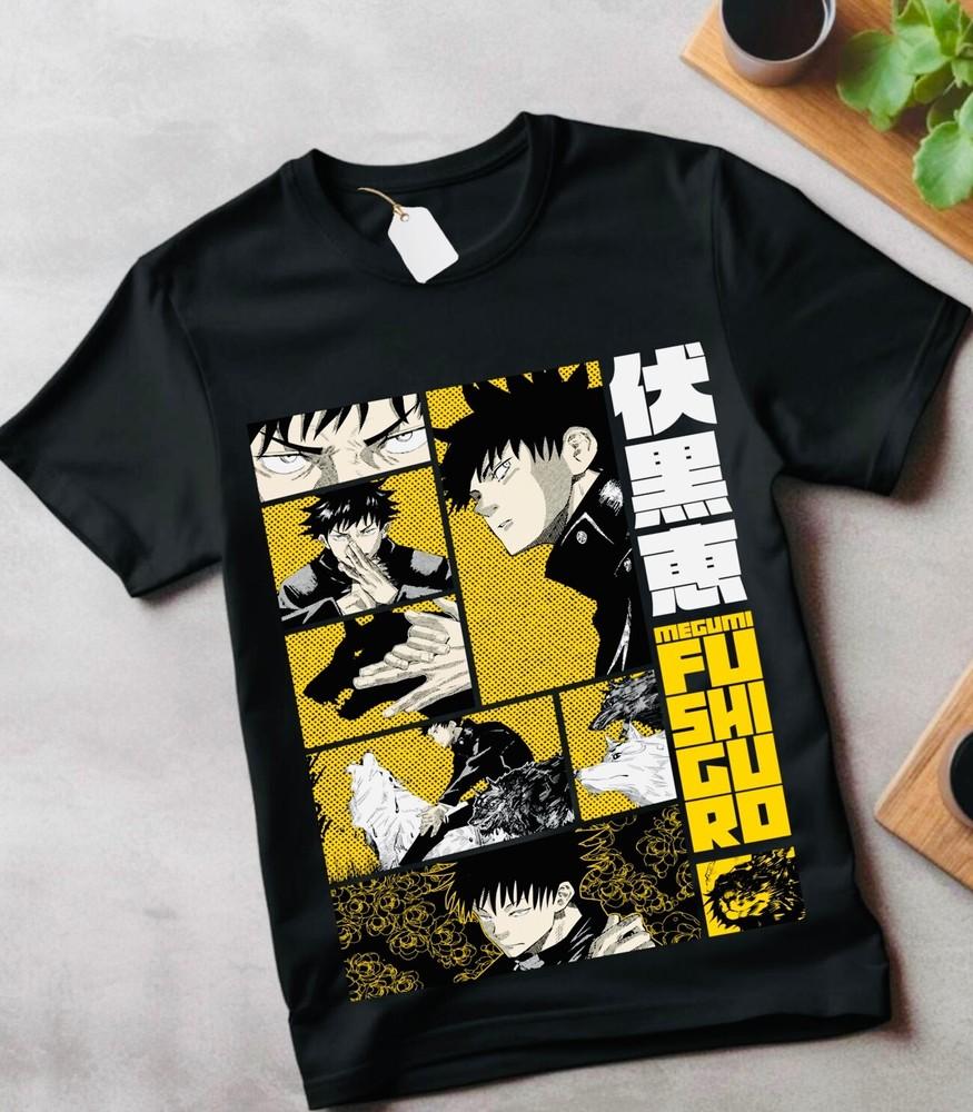 

Megumi Fushiguro T-shirt Jujutsu Kaisen Gojo Satoru Horror Gift Shirt All Sizes XL