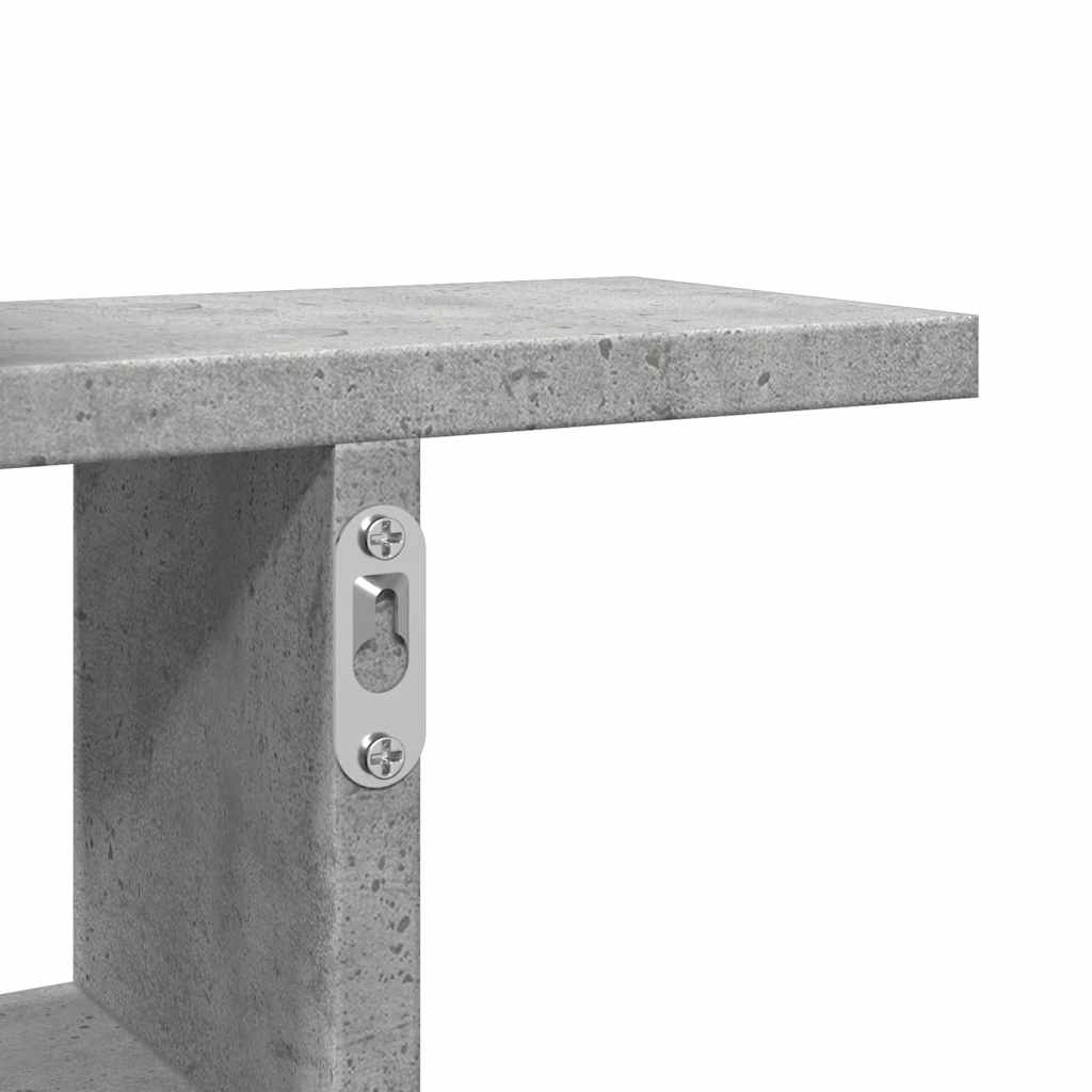 Wall Shelves 2 pcs. Concrete Grey 50 x 12 x 50 cm Engineered Wood