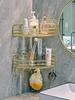 Golden Bathroom Triangle Storage Rack Corner Wall Mounted Washbasin Bathroom Storage Rack Bathroom Accessories Corner Shelf