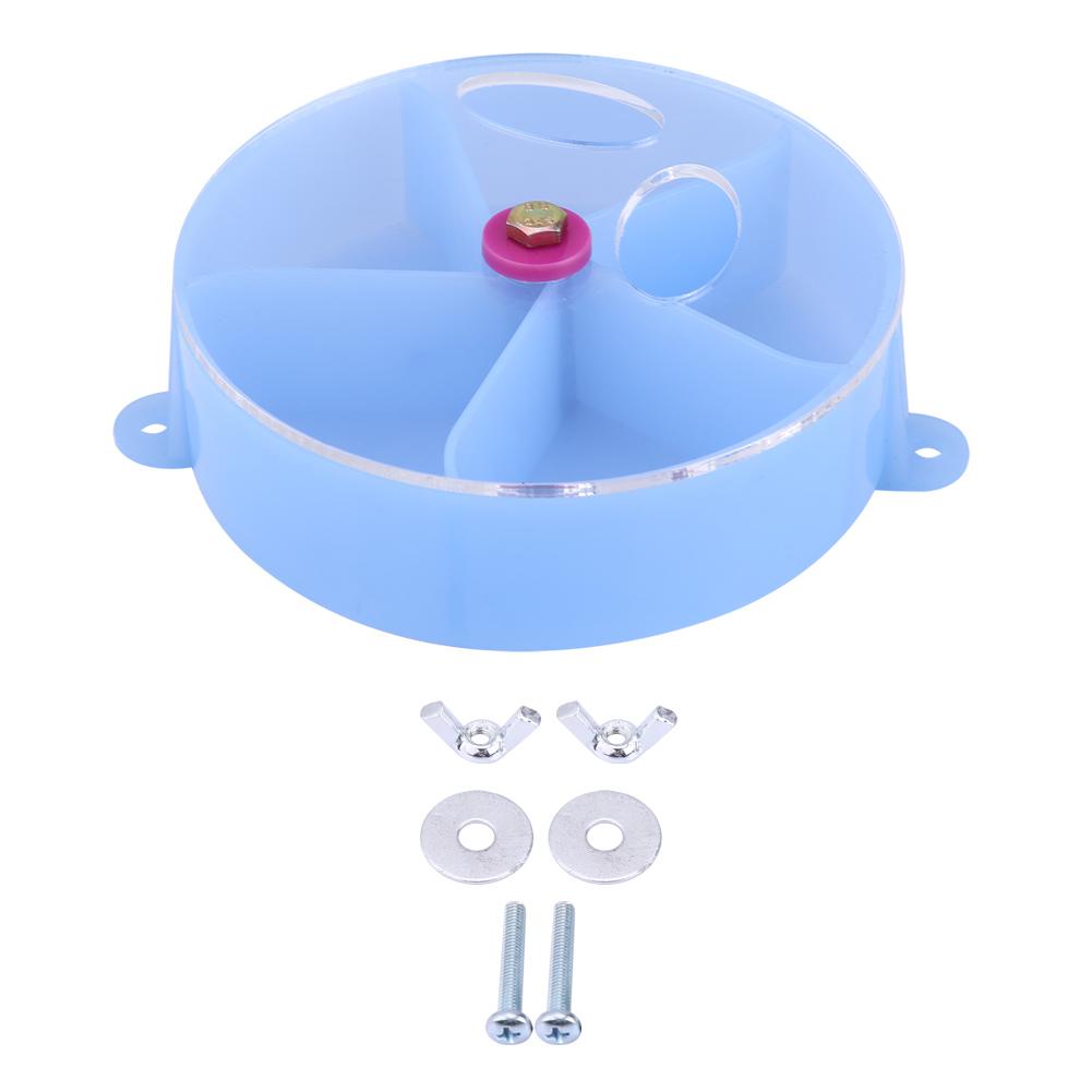 

Bird Pet Foraging Feeder Parrot Food Wheel Feeding Storage Box Toy Blue Blue